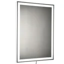 LED mirror with touch switch silver