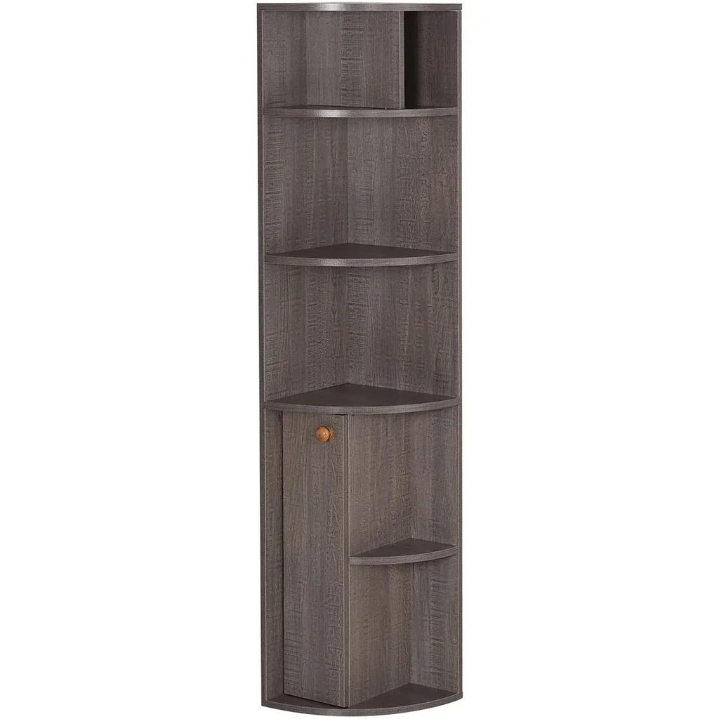 Corner bookcase, grey