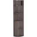 Corner bookcase, grey