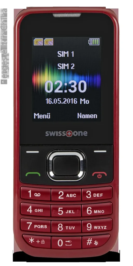 Mobile phone SC 230 red with dual SIM, Bluetooth, flashlight, color display, hands-free function