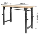 Height-adjustable workbench