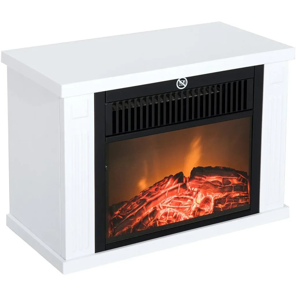 Electric fireplace flame effect and separate heating function