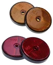 Reflector, red, round, 2 pieces