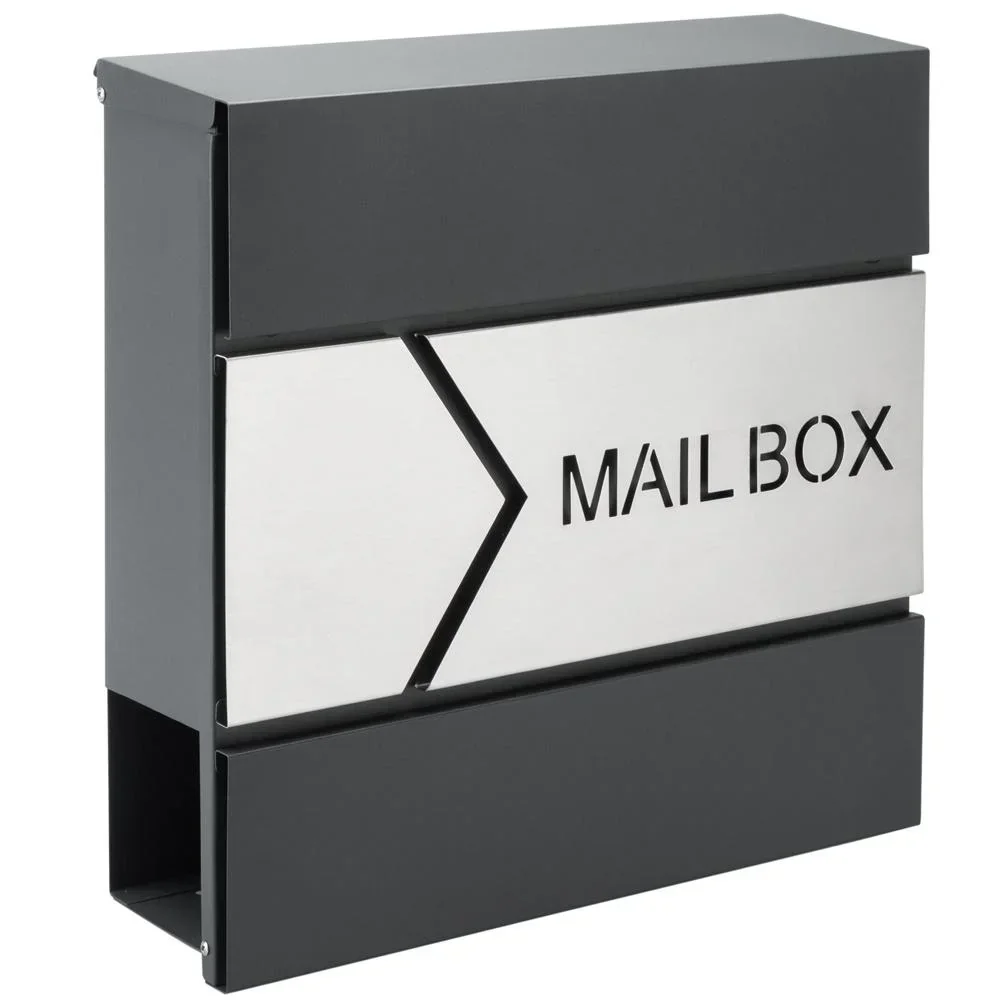 Designer mailbox anthracite / silver