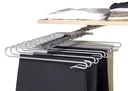 Wardrobe pull-out trouser hanger for 12 trousers
