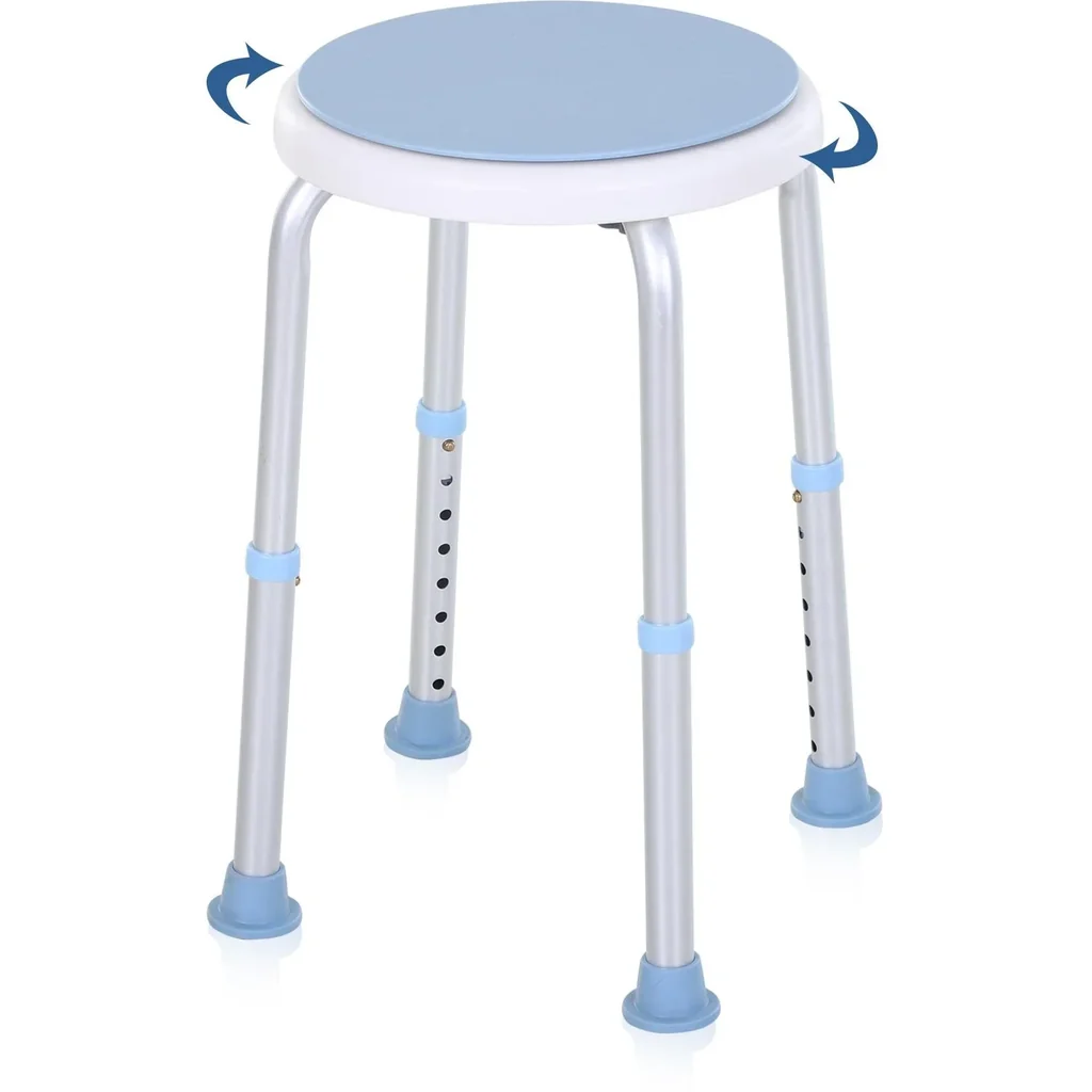 Bath stool with rotating seat