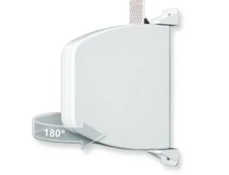 Surface-mounted roller shutter belt winder, white
