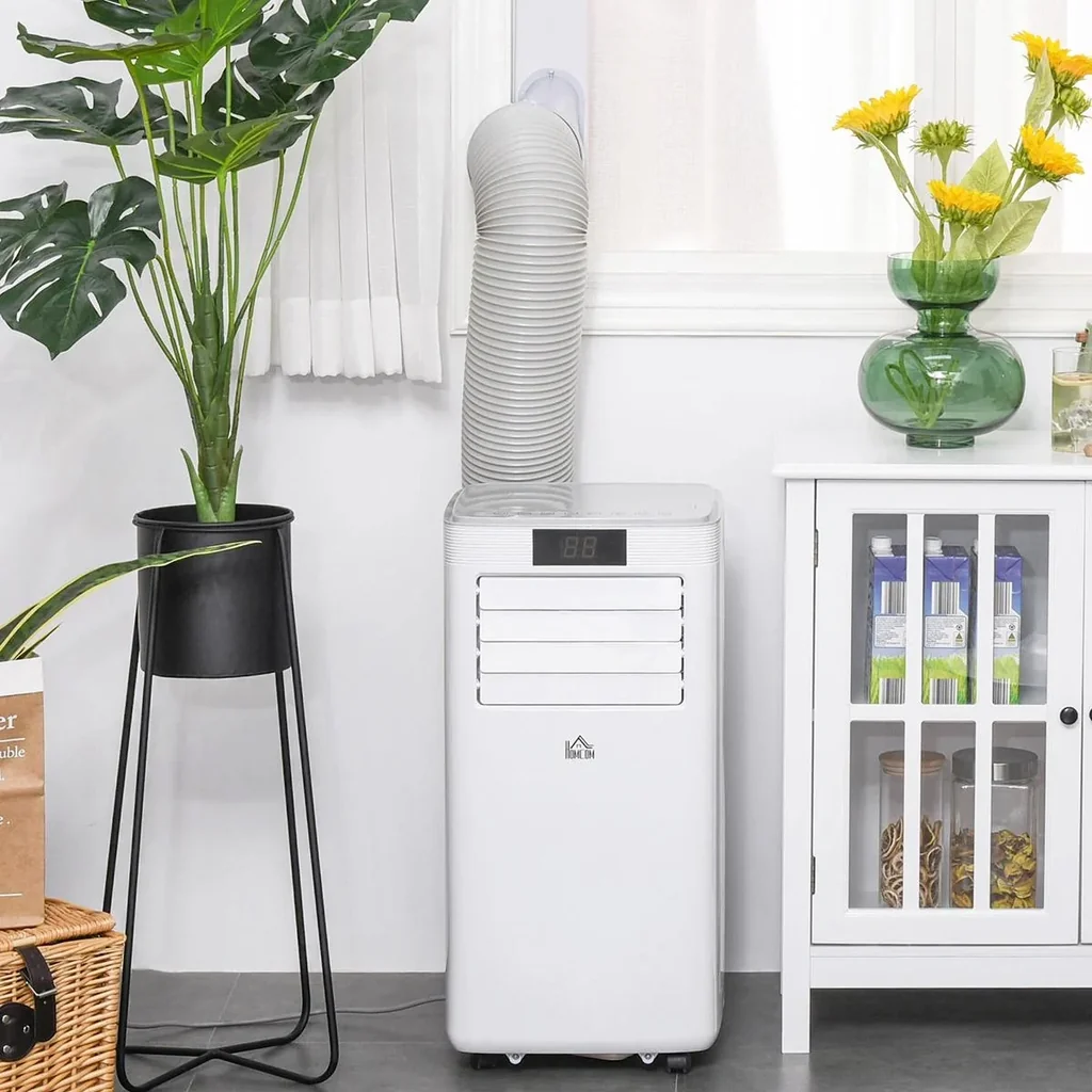 4-in-1 air conditioner with remote control white, grey