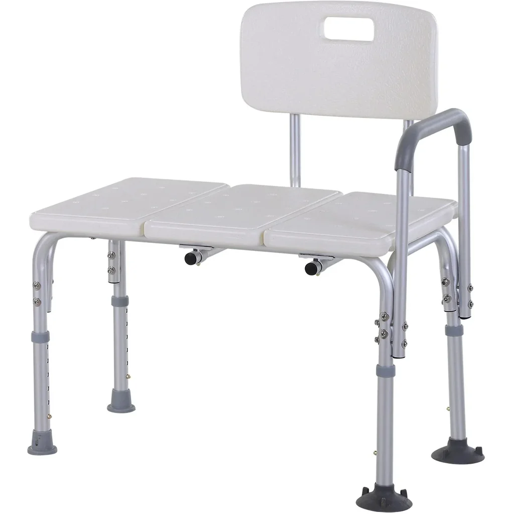 Shower chair with handle and backrest