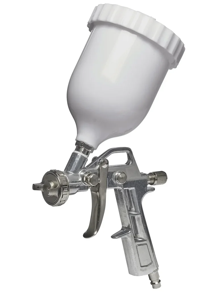 Paint spray gun, gravity feed cup