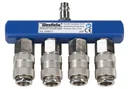 4-way pressure distributor quick connection