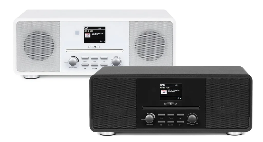 Design DAB+/FM radio with Bluetooth, CD, Aux-In and encoding in black
