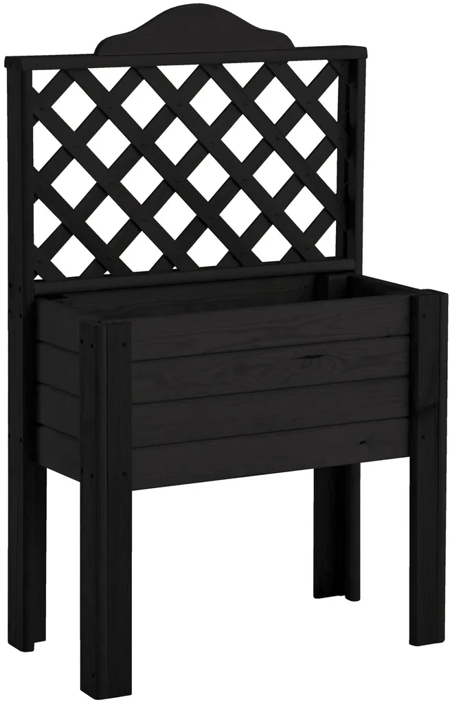 Balcony planter with anthracite grid