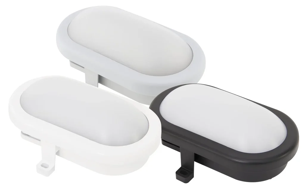 LED oval fitting - color: black