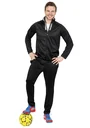 Tracksuit, 2-piece, black/grey, size XL