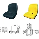 Seat shell ST3, PVC, yellow