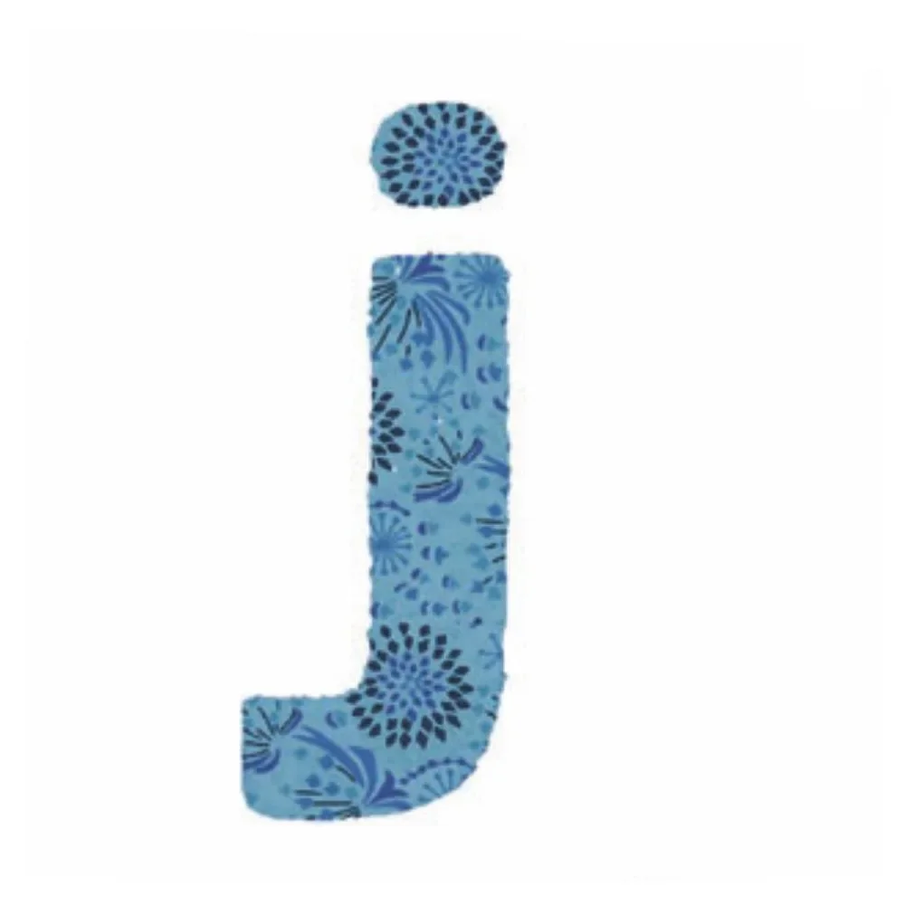 Lilipinso Sticker bleu lettre j