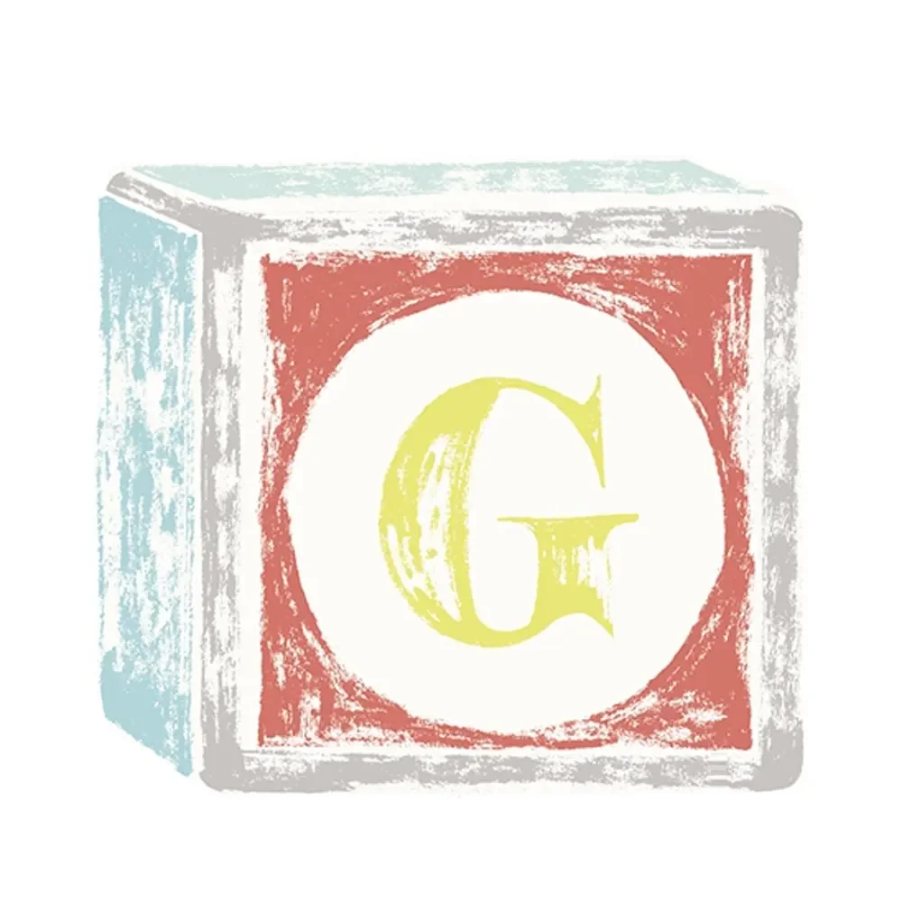 Lilipinso Sticker lettre sur cube de jeu G