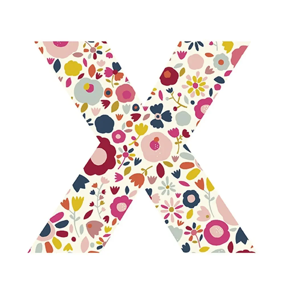Lilipinso Sticker lettre fleurie X