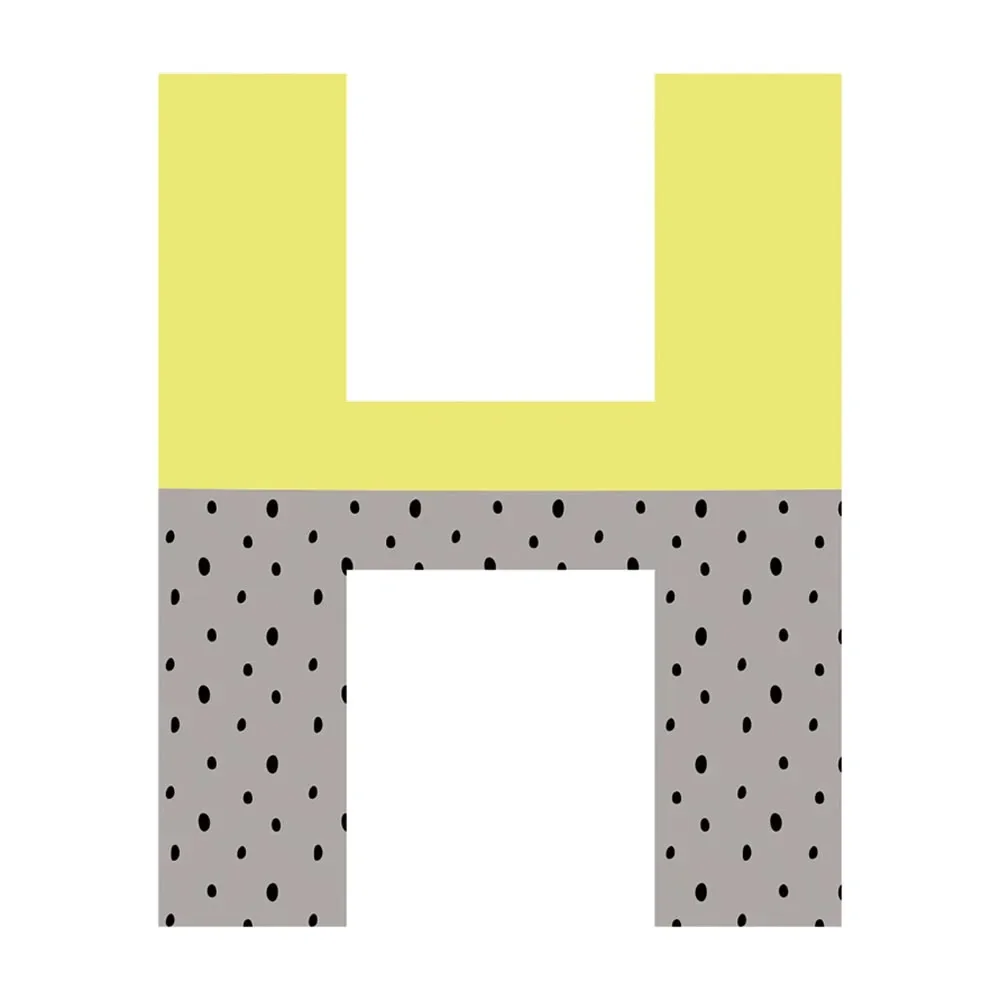 Lilipinso stickers muraux Happy lettre H