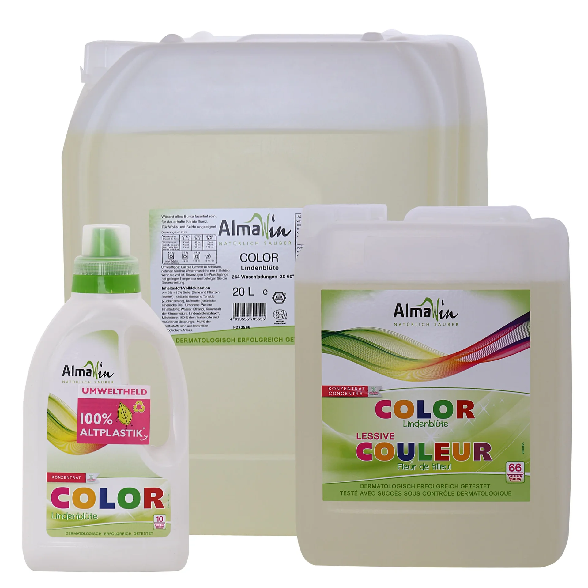 Lessive liquide couleurs, ALMAWIN, Lessive écologique couleurs