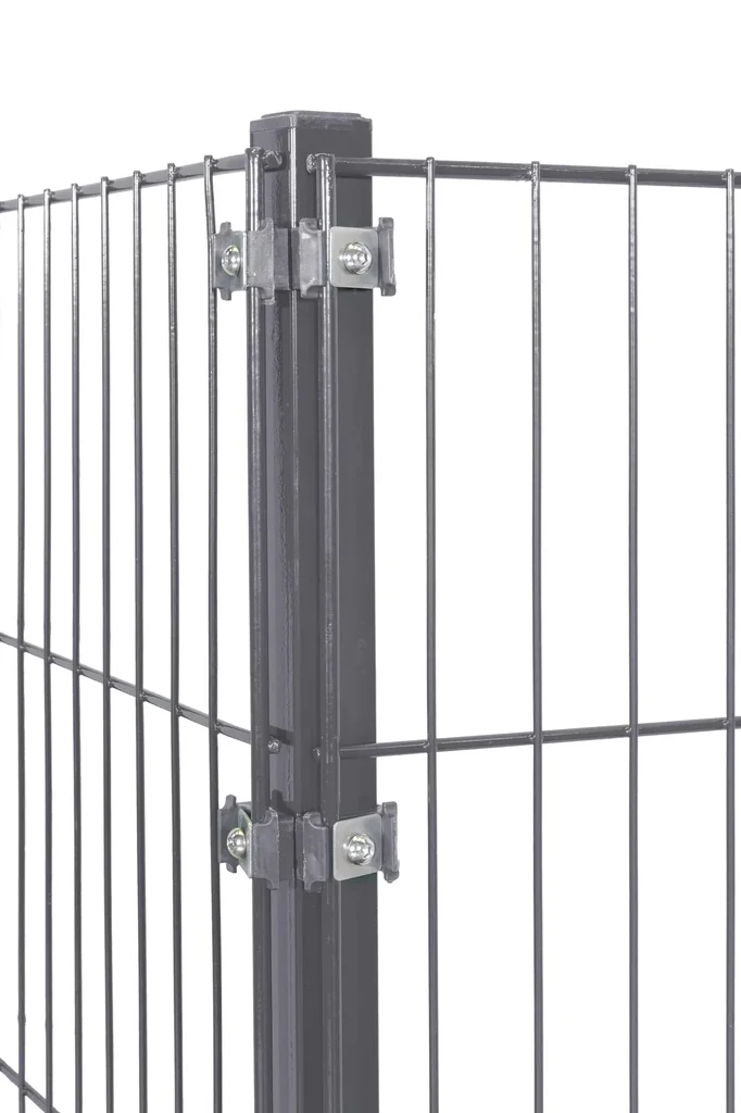 Poteau d'angle pour panneaux de clôture à double et simple barre 1700 x 40 x 40 mm - anthracite