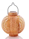 Lanternes solaires "Flame" Bambou, lot de 2