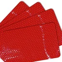 Reflective foil, red, 4 pieces