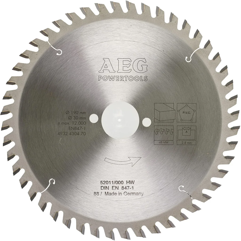 Circular saw blade 190/30 mm (48 teeth)