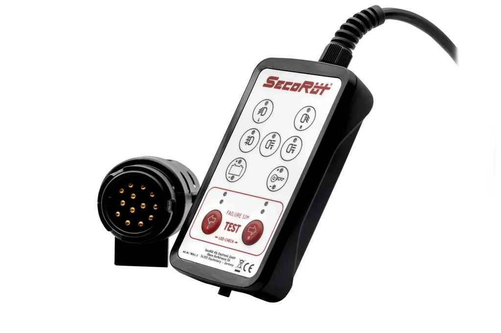 Test device for towing vehicles