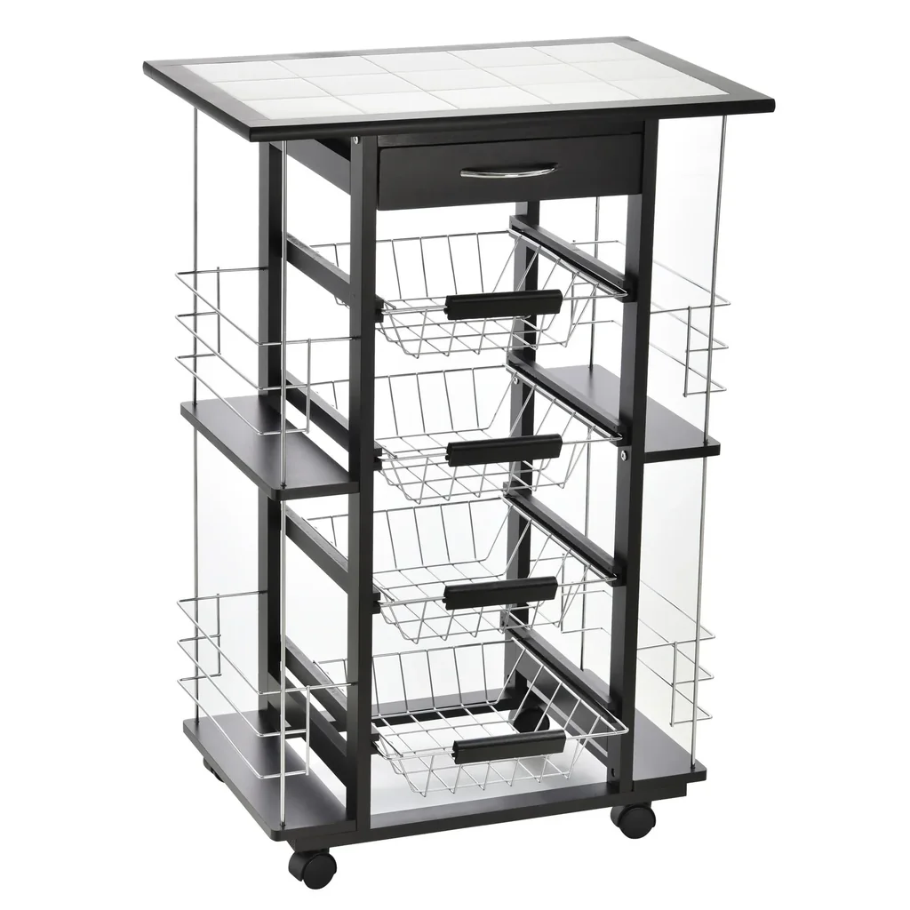 Servant on wheels, black