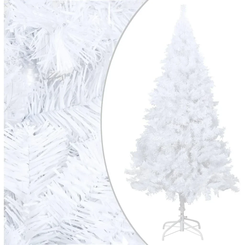 Christmas tree with thick branches 210 cm PVC white