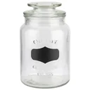 Storage jar with labeling field - glass container with 1 L