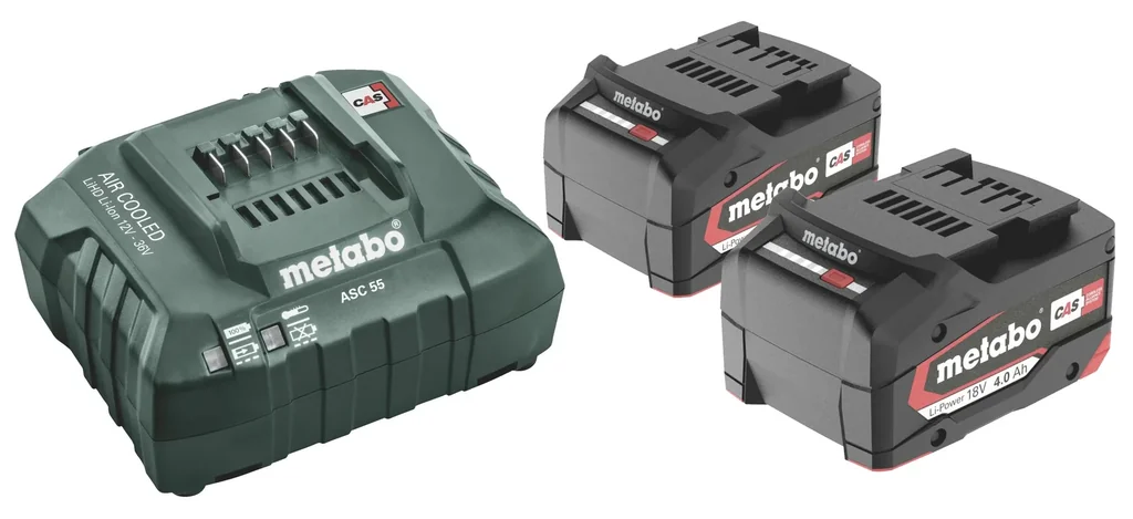 Basic set 2 x Li-Ion 4.0 Ah 18 V, charger ASC 55