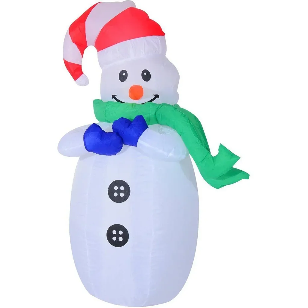 LED snowman inflatable warm white