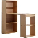 Desk with shelf computer table natural