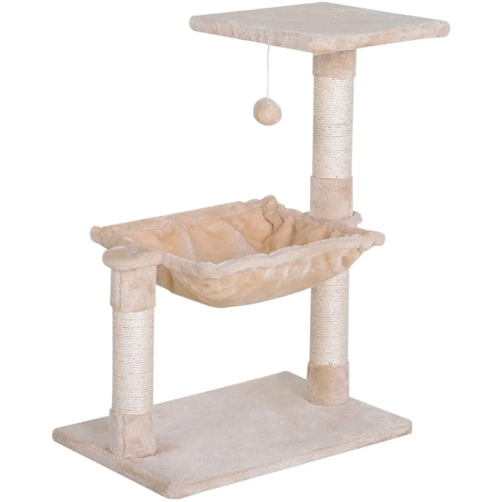 Cat tree with sisal columns