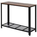 Console table with grid shelf brown/black