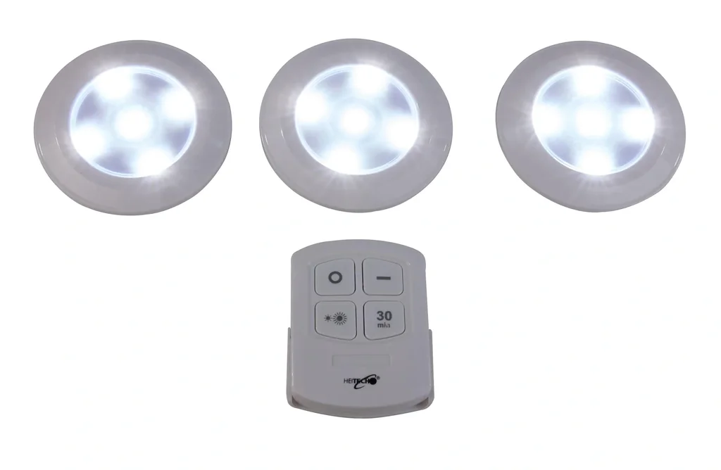 LED light with remote control set of 3