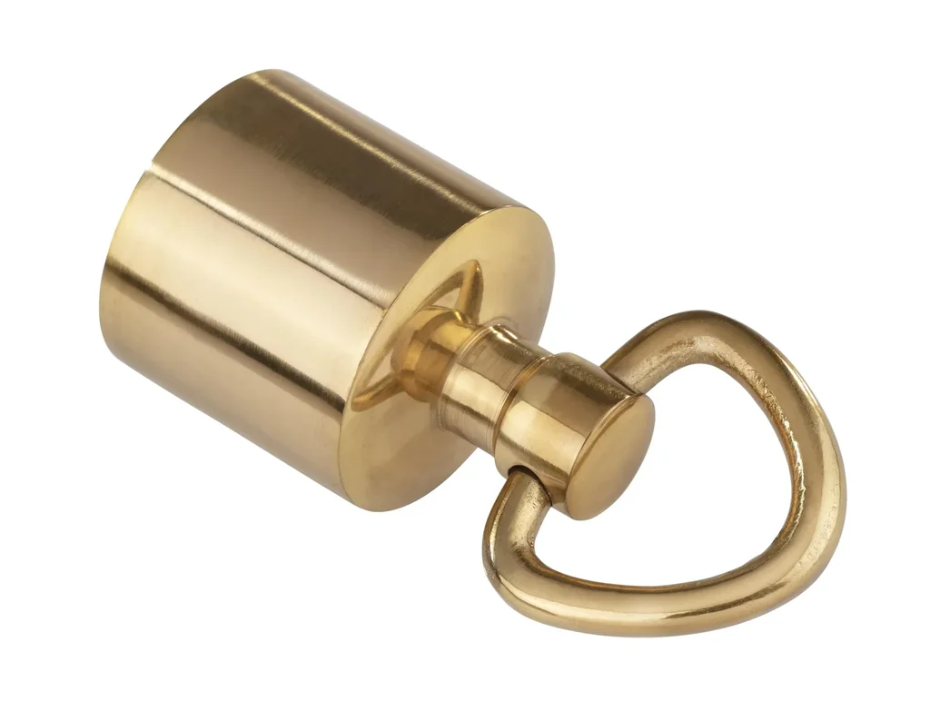 End cap, brass, with ring