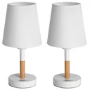 Table lamp set 2-piece Daisy white