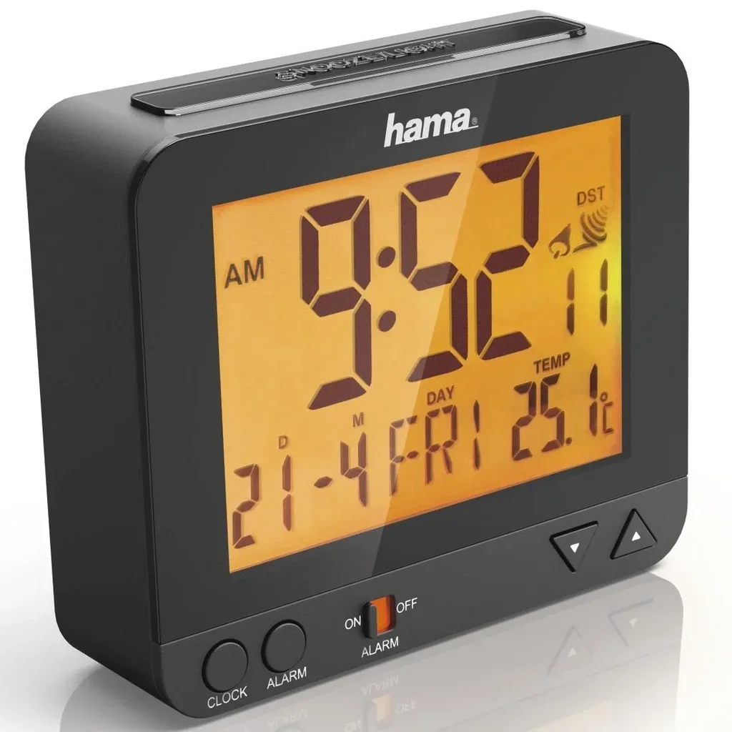 Radio alarm clock with backlight