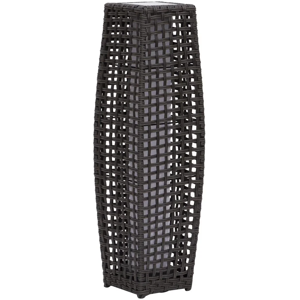 Rattan floor lamp with light sensor