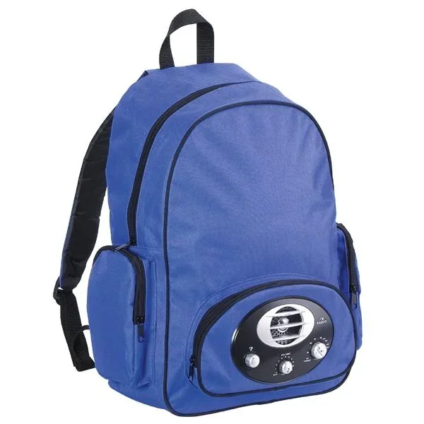 Camping backpack with FM radio