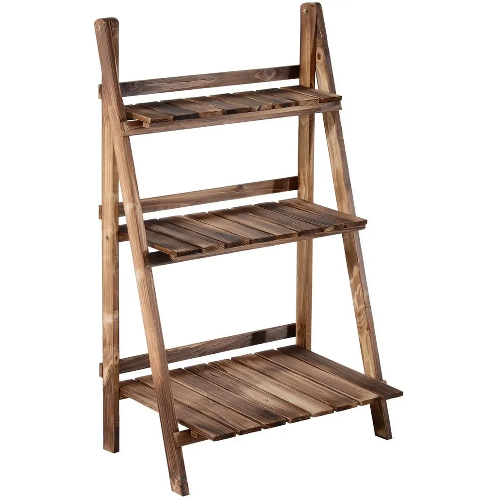 Plant ladder foldable natural