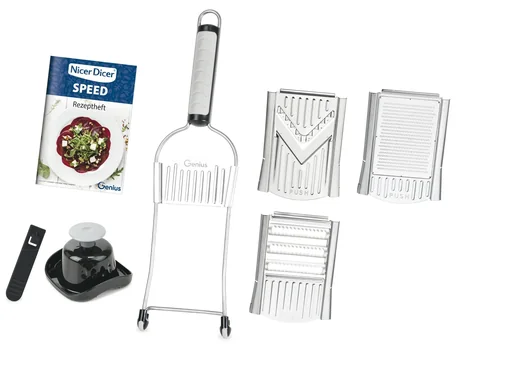 "Nicer Dicer Speed ​​interchangeable blade slicer, 7-piece image"