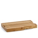 Bread cutting board with knife, bamboo