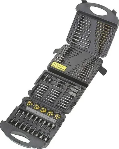 "Drill and bit set 122 pieces in a case image"