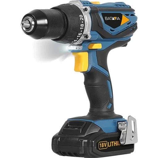 "MAXXSERIES LIMITED EDITION 18V LI-ION / 2.0 AH ACCU / FASTHER 20 + 2 torque levels / 40 NM 13 MM metal drill head image"