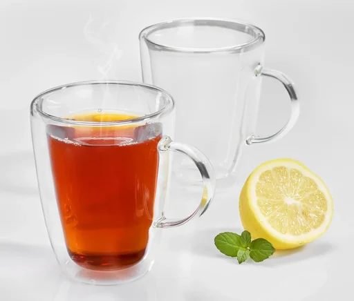 "Double-walled tea glasses in a set of 2 image"